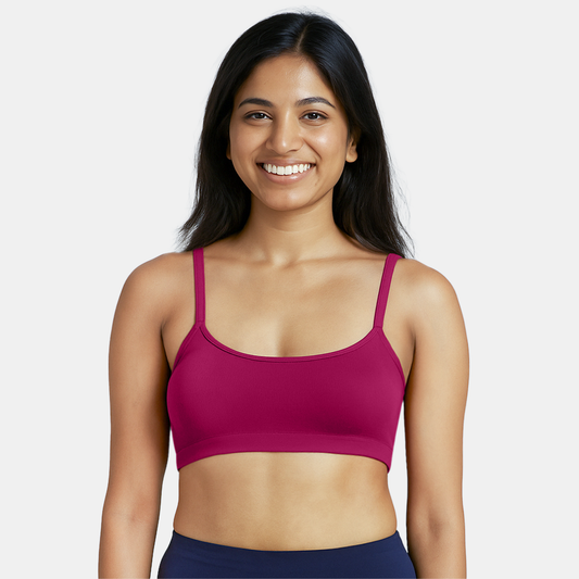 Envie Girls Non-Padded Non-Wired Full Coverage Beginners Bra - NVGB1008 (Dark Maroon)