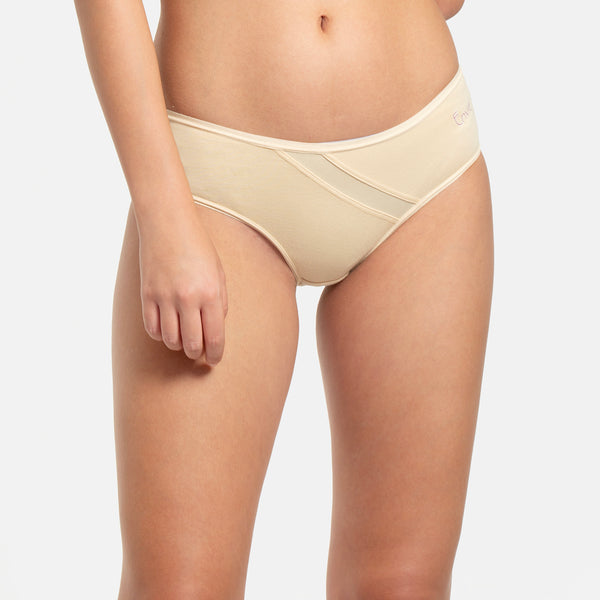 Envie Pack of 2 Medium Rise 3/4th Coverage Hipster - NVP2014 (Nude)