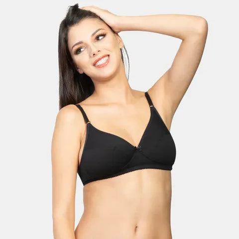 Best minimiser bra India black Envie NVB1001 non padded non wired 3/4th coverage daily wear comfort bra
