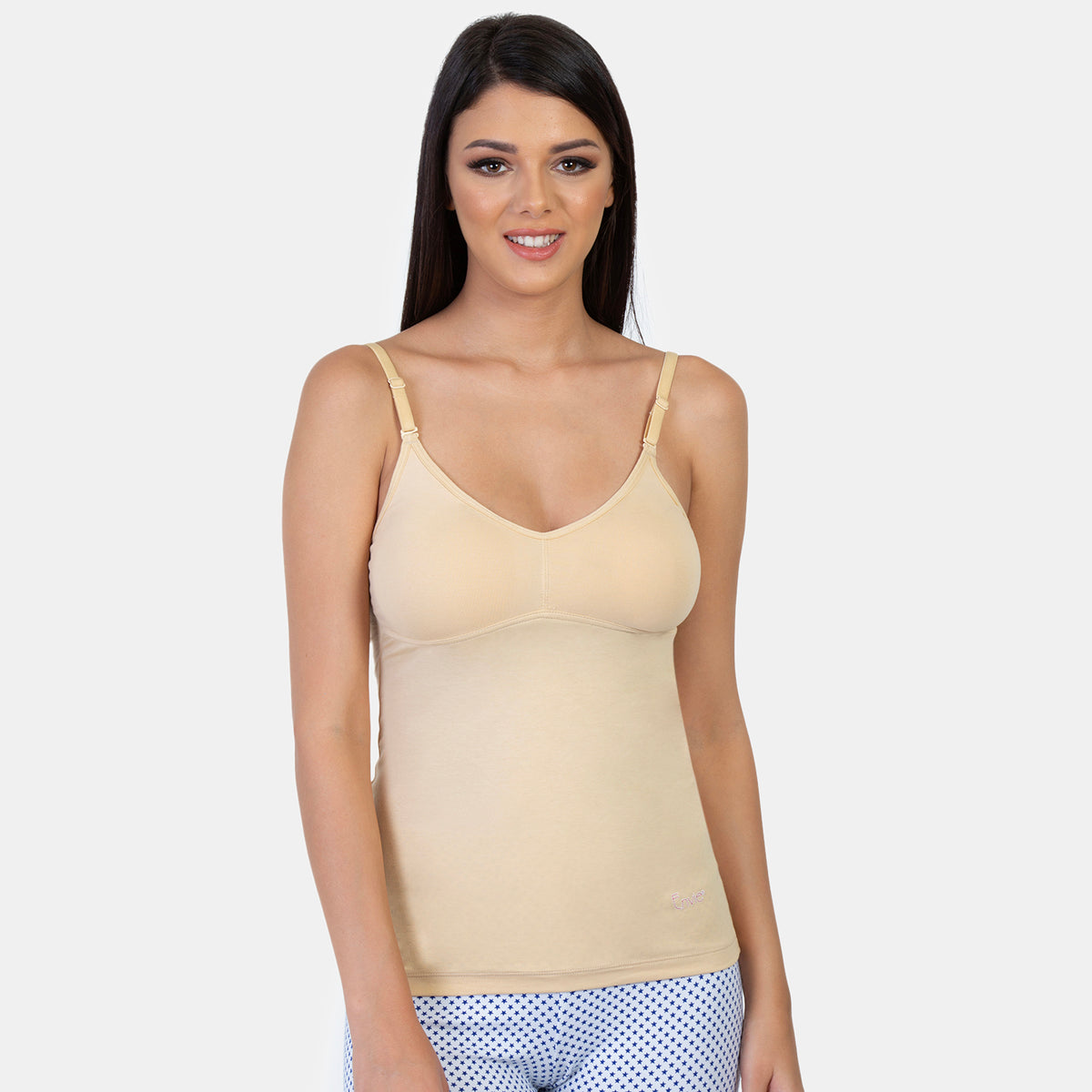 Envie Regular Fit V-Neck Short Length Moulded Camisole - NVC3004 (Nude)