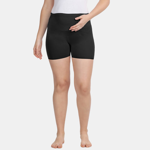 Envie Hugged Fit Maternity Lace Shorts - NVS5031 (Black)