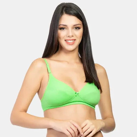 Non padded non wired minimiser bra Envie NVB1001 j green breathable fabric everyday support bra for women