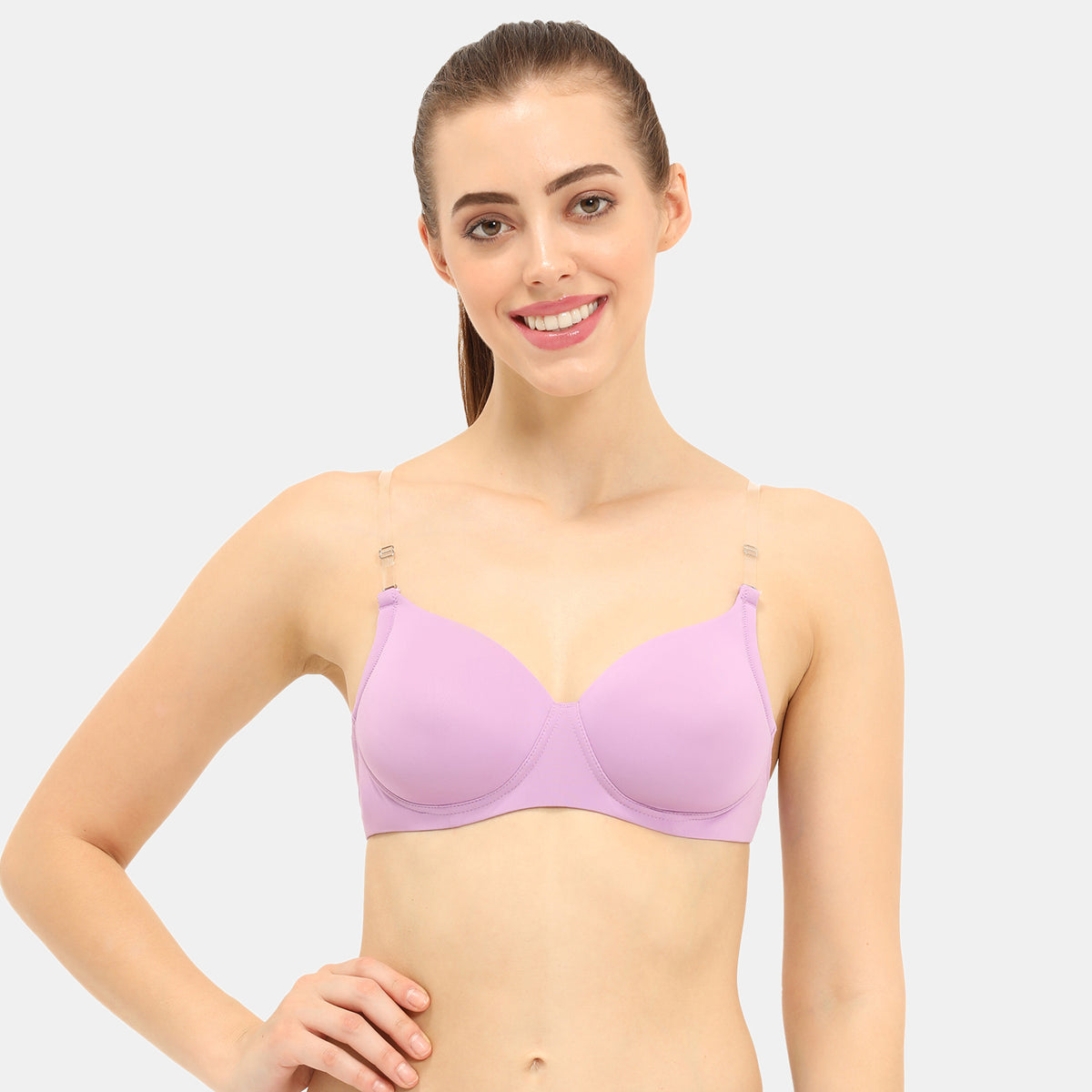 Envie Padded Non-Wired 3/4th Coverage Backless Bra - NVB1032 (Violet)