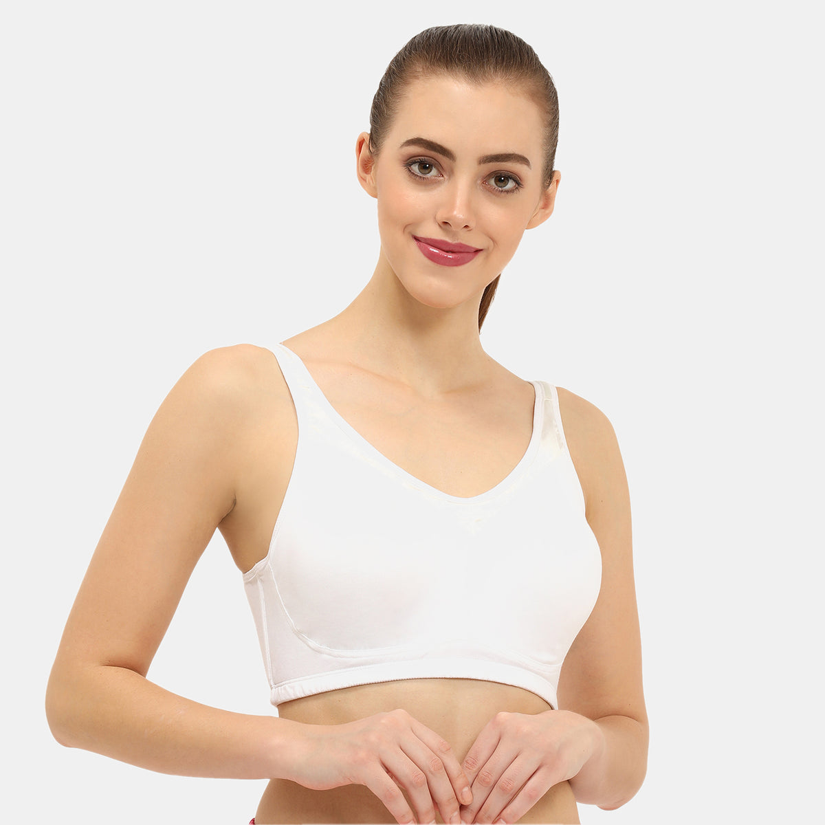 Envie Non-Padded Non-Wired Full Coverage T-Shirt Bra - NVB1056 (White)