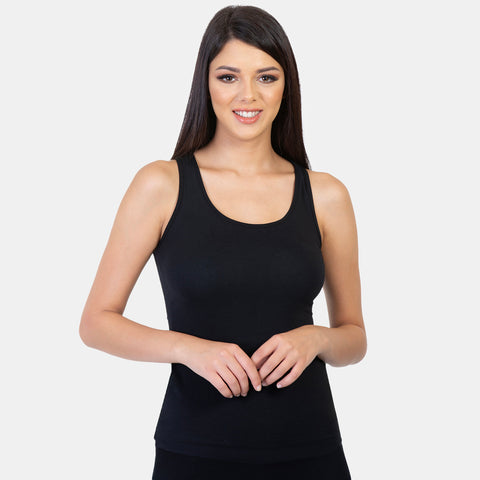 Envie Value+ U-Neck Short Length Racerback Tank Top - NVC3003 (Black)