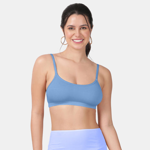 Envie Girls Non-Padded Non-Wired Full Coverage Beginners Bra - NVGB1008 (Blue)