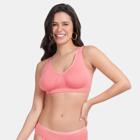 Envie Non-Padded Non-Wired Full Coverage Sleeping Bra - NVB1022 (Woodrose)