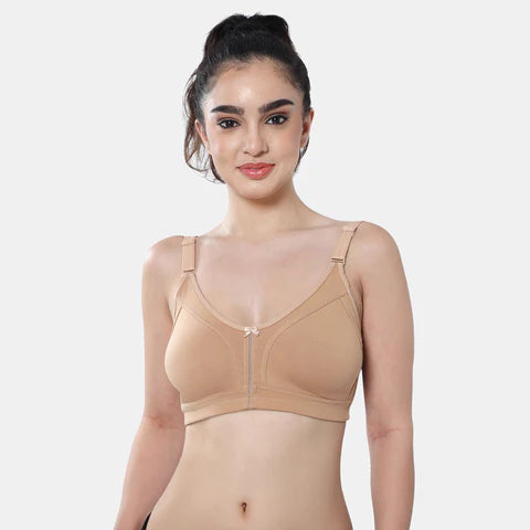 Nude t shirt bra Envie non wired non padded full coverage seamless bra invisible under white clothes daily wear