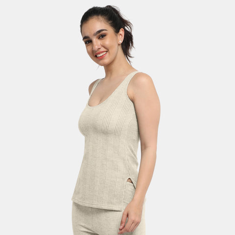 Envie Regular Fit Scoop Neck Thermal Tank Top - NVTHTM112 (Grey)