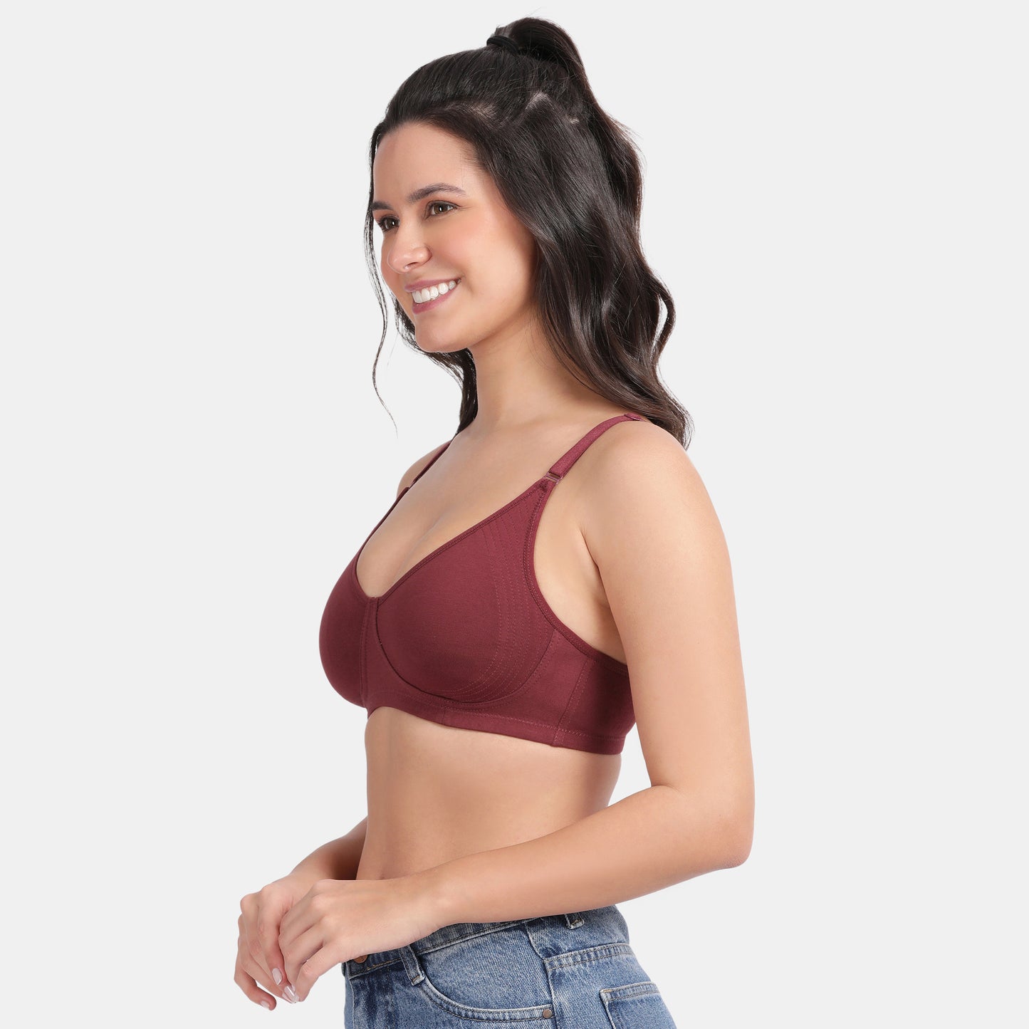 Envie Value+ Non-Padded Non-Wired 3/4th Coverage Minimiser Bra - NVB1024