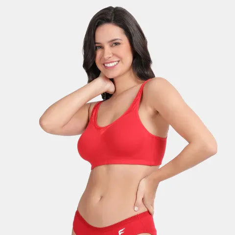 Seamless red t shirt bra Envie full coverage non wired non padded lightweight comfortable bra for women