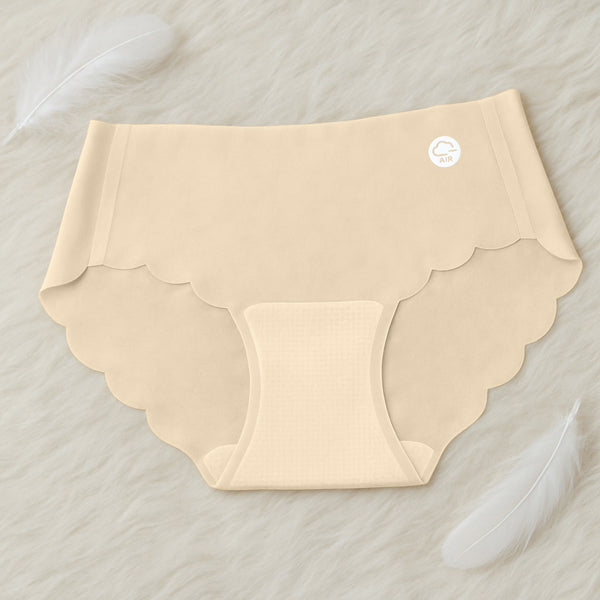 Envie Flow Mid Rise 3/4th Coverage Seamless Hipster Panty - Skin