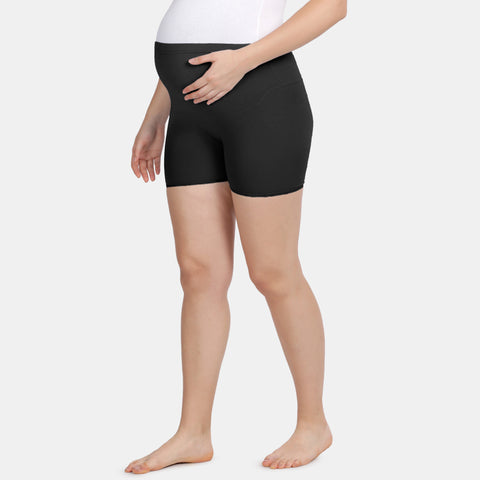 Envie Hugged Fit Maternity Lace Shorts - NVS5031 (Black)