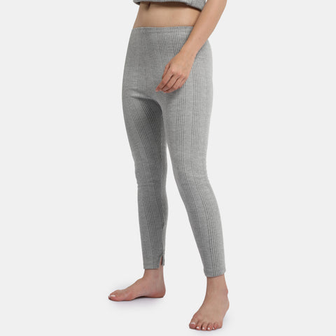 Envie Regular Fit Ankle Length Thermal Pant NVTHTM114 (Grey Melange)