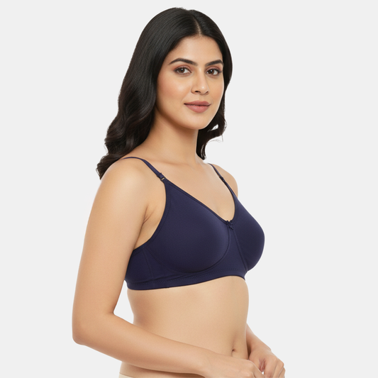 Envie Non-Padded Non-Wired 3/4th Coverage Minimiser Bra - NVB1139 (Navy)