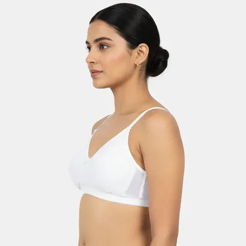 Envie minimiser bra non padded non wired 3/4th coverage NVB1139 white smooth full coverage reducing bust everyday comfort bra for women