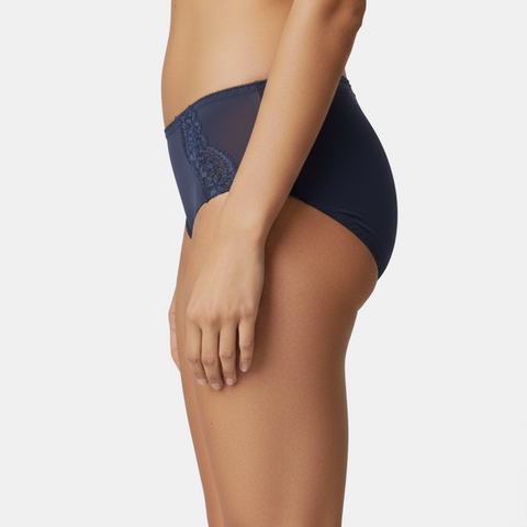 Envie Mid Rise 3/4th Coverage Lace Hipster - NVP2067 (Navy)