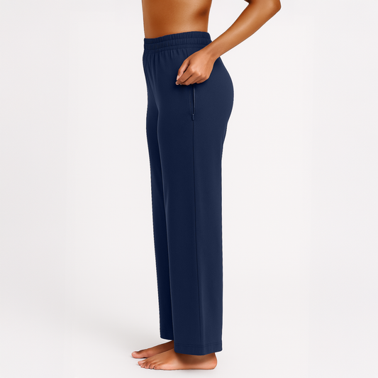 Envie Relaxed Fit Wide Leg Baggy Pant – NVTP8016 (Navy Melange)