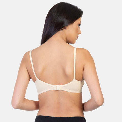 Envie NVB1005 Nude Skin-Tone Back view Minimizer Bra with Non-Padded Support