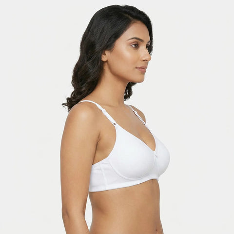 Envie Non-Padded Non-Wired 3/4th Coverage T-Shirt Bra - NVB1002 (White)