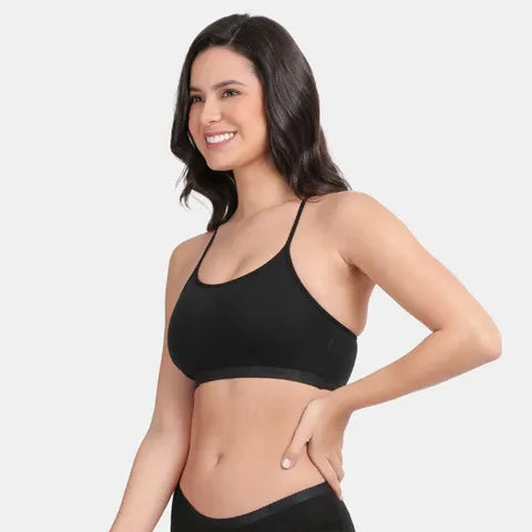 Envie Girls Non-Padded Non-Wired 3/4th Coverage Beginners Bra - NVGB1125 (Black)