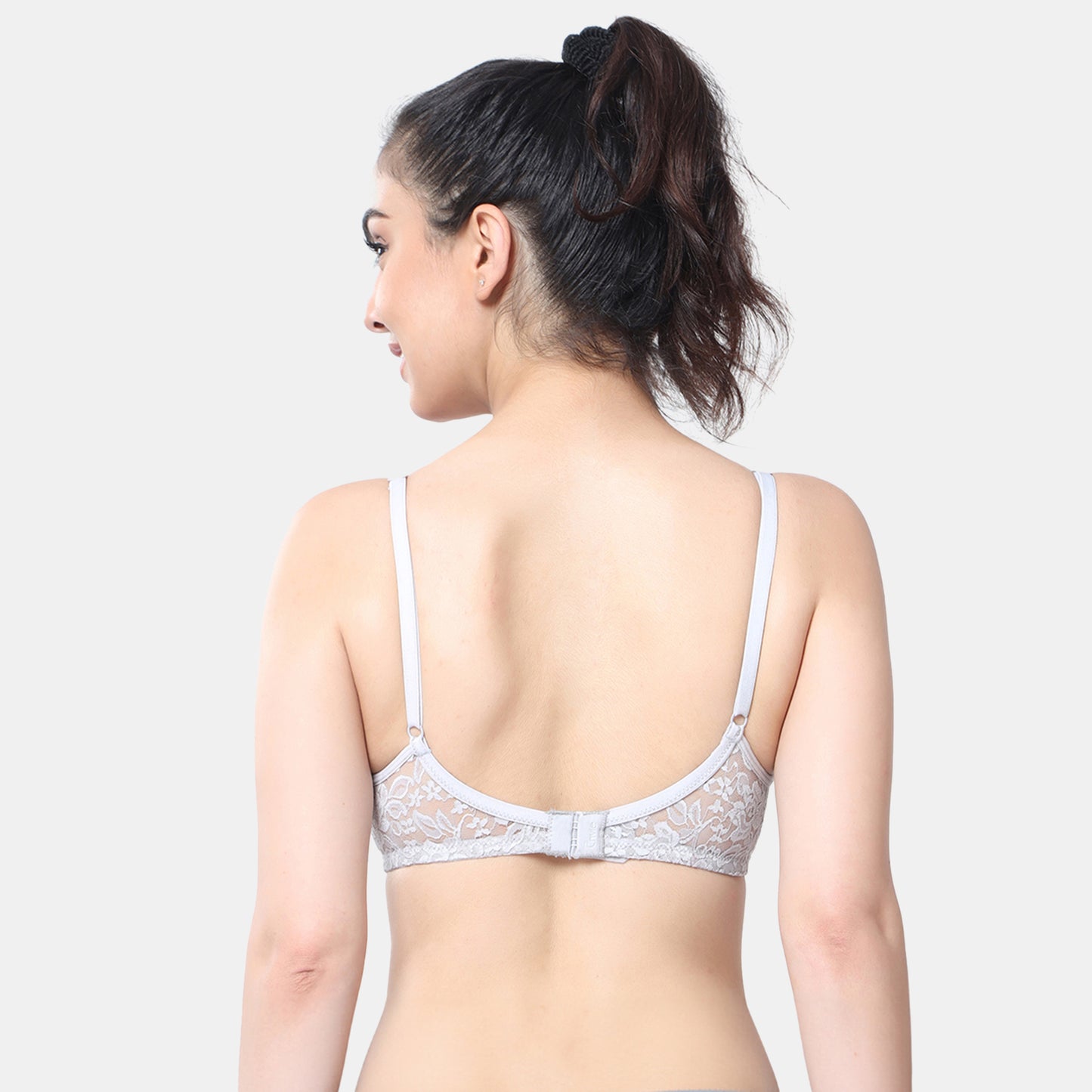 Envie Non-Padded Non-Wired 3/4th Coverage T-Shirt Lace Bra - NVB1090