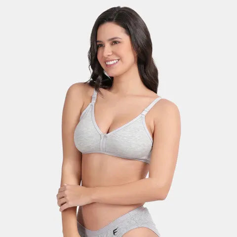 Envie Non-Padded Non-Wired 3/4th Coverage Backless Bra - NVB1120 (Grey Melange)