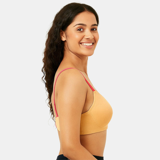 Envie Padded Non Wired Moulded 3/4th Coverage T-shirt Bra - NVB1140 (Nude Fusia)