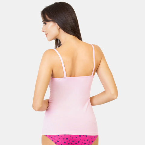 Envie Value+ Relaxed Fit Scoop Neck Short Length Camisole - NVC3010 (Pink)