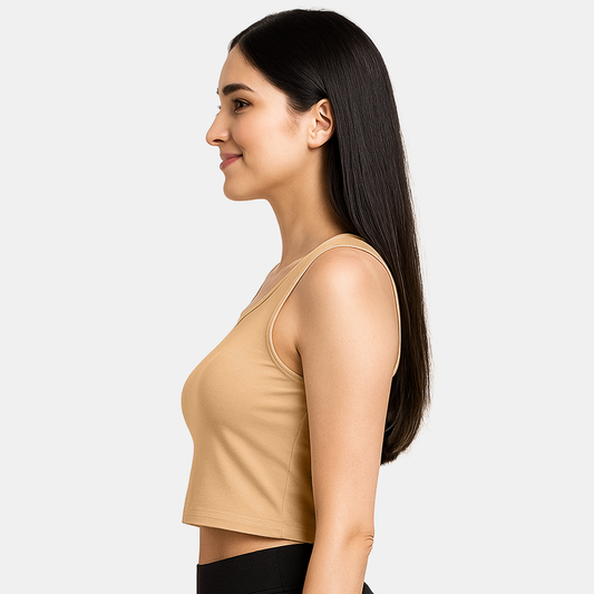 Envie Regular Fit U Neck Short Length Camisole Tank Top - NVC3033 (Nude)