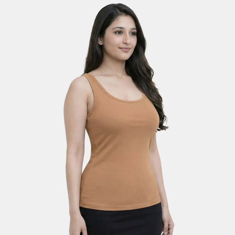Envie Regular Fit U-Neck Short Length Tank Top - NVC3035 (Skin)