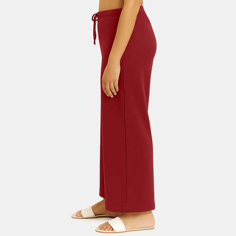 Envie Regular Fit Wide Leg Baggy Pant – NVTP8017 (Dark Maroon)