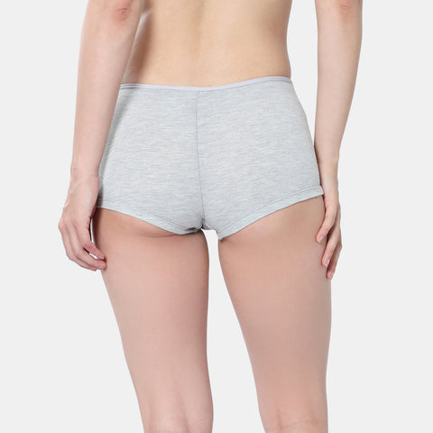 Envie Midrise Hugged Fit Comfort Boyshorts - NVS5027 (Grey Melange)
