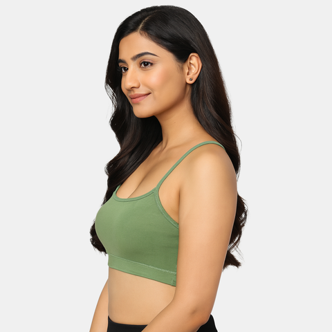Envie Girls Non-Padded Non-Wired Full Coverage Beginners Bra - NVGB1008 (Fair Green)