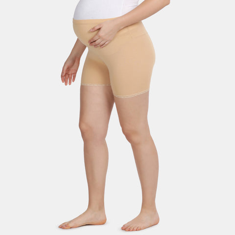 Envie Hugged Fit Maternity Lace Shorts - NVS5031 (Nude)