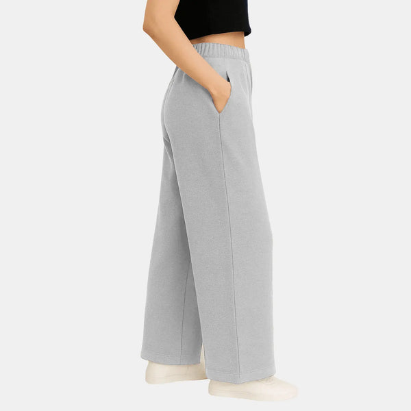 Envie Relaxed Fit Wide Leg Baggy Pant – NVTP8016 (Grey Melange)