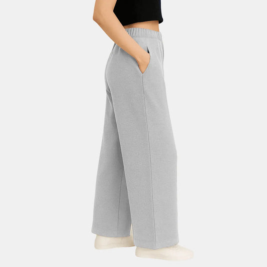 Envie Relaxed Fit Wide Leg Baggy Pant – NVTP8016 (Grey Melange)