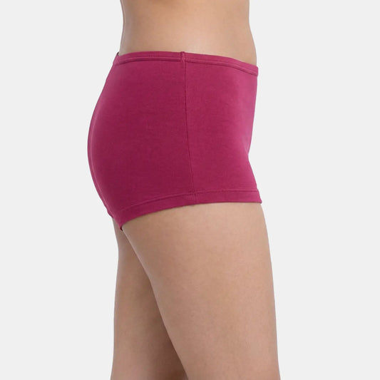 Envie Regular Fit Mid Rise Boyshorts - NVS5018 (Dark Maroon)