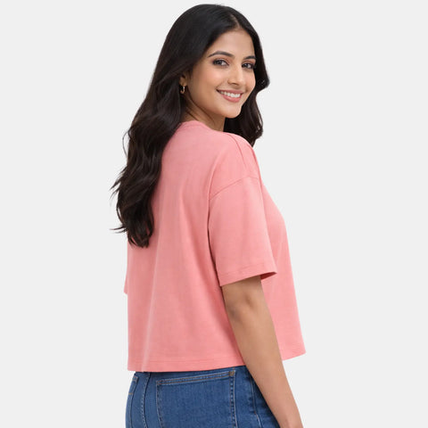 Envie Relaxed Fit Short Sleeve T-Shirt - NVTS1002 (Peach)