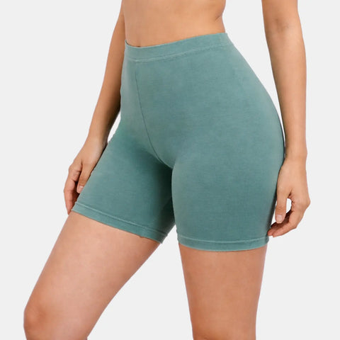 Envie Hugged Fit Thigh Length Cycling Shorts - NVS5019 (Safebrush Green)