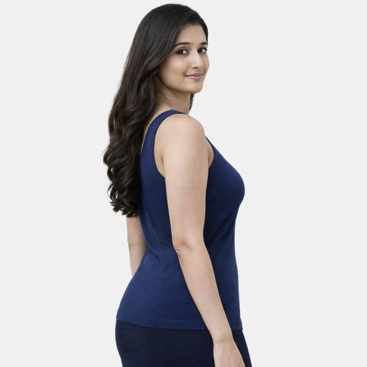 Envie Regular Fit U-Neck Short Length Tank Top - NVC3035 (Blue)