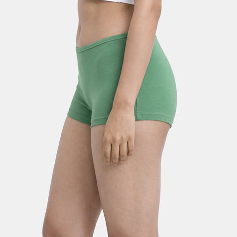Envie Regular Fit Mid Rise Boyshorts - NVS5018 (Fair Green)