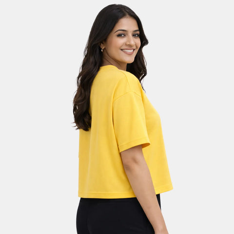 Envie Relaxed Fit Short Sleeve T-Shirt - NVTS1002 (Yellow)