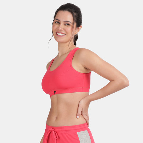 Envie Non-Padded Non-Wired Full Coverage Sports Bra - NVB1055 (Rosebite)