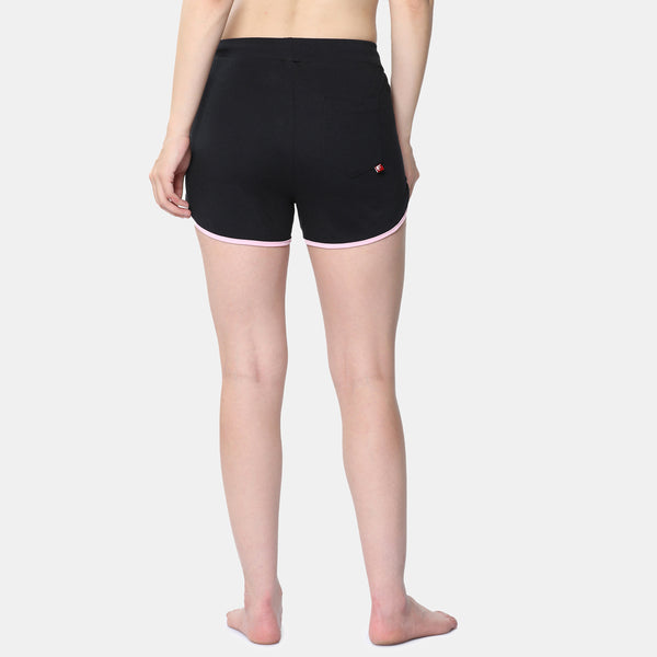 Envie Dualtone Relaxed Fit Dolphin Shorts - NVS5023 (Black Light Pink)