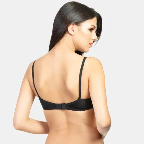 Best minimiser bra India black Envie NVB1001 non padded non wired 3/4th coverage daily wear comfort bra