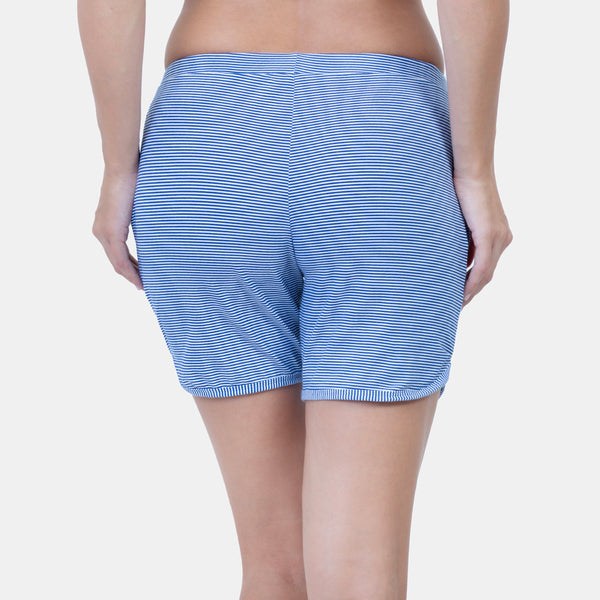 Envie Regular Fit Thigh Length Knitted Shorts - NVS5002 (Sapphire)