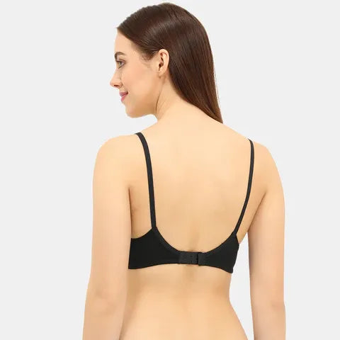 Seamless black minimiser bra Envie 3/4th coverage non wired lightweight comfortable bra for women