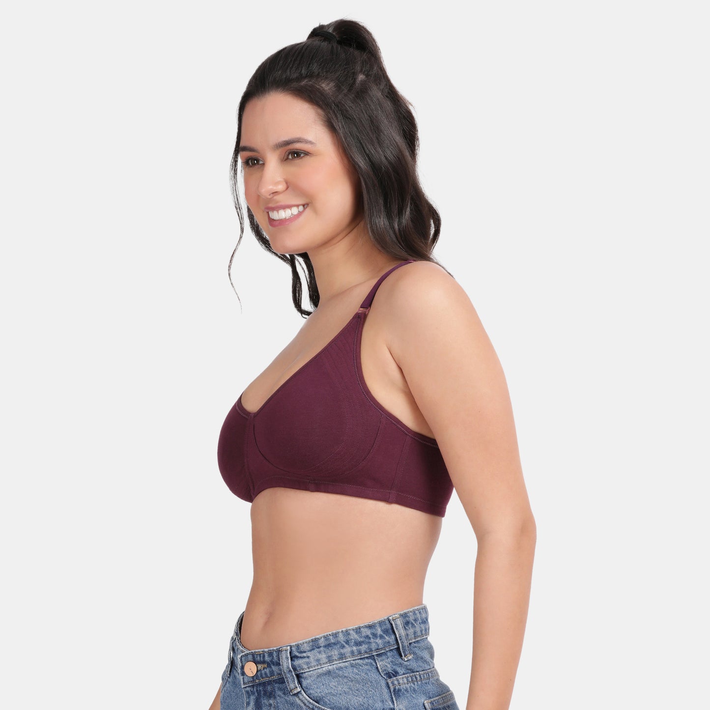 Envie Value+ Non-Padded Non-Wired 3/4th Coverage Minimiser Bra - NVB1024