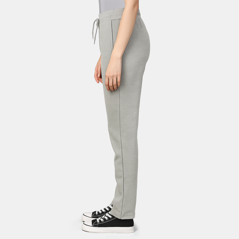 Envie Relaxed Fit Wide Leg Baggy Pant – NVTP8016 (Grey Melange)